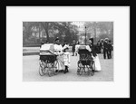 Nannies and Children Strolling in Park by Anonymous