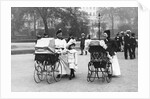 Nannies and Children Strolling in Park by Anonymous
