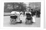 Nannies and Children Strolling in Park by Anonymous