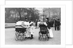 Nannies and Children Strolling in Park by Anonymous