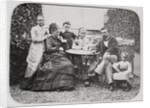 Portrait of Gustave Eiffel and Family Members on Lawn by Anonymous