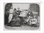 Portrait of Gustave Eiffel and Family Members on Lawn by Anonymous