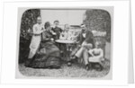 Portrait of Gustave Eiffel and Family Members on Lawn by Anonymous
