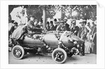 Driver Jenatzy Posing in His Electric Racing Car by Anonymous