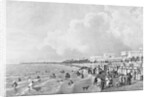 Beach Goers on Beach at French Resort by Anonymous