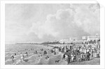 Beach Goers on Beach at French Resort by Anonymous