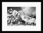 Portrait of Mata Hari Reclining on Her Side by Anonymous