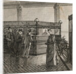Interior of Early Bank with Customers by Anonymous
