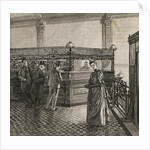 Interior of Early Bank with Customers by Anonymous