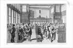 Bank Employees and Messengers at Clearing House by Anonymous