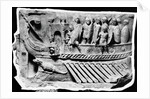 Roman Relief Sculpture with Soldiers on Boat by Anonymous