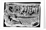 Roman Relief Sculpture with Soldiers on Boat by Anonymous