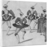 Drawing Depicting Dancing Caricatures in Costume by Anonymous