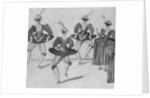 Drawing Depicting Dancing Caricatures in Costume by Anonymous
