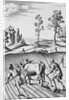 Engraving of Strip Farming by Wenceslaus Hollar