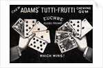 Gum Advertisement with Two Hands Holding Playing Cards by Anonymous