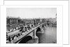 Pedestrians and Vehicles Crossing Bridge by Anonymous