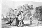 Citizens Carrying Beer While Strolling by Anonymous