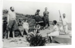 Small Group of Bathers on Beach by Anonymous