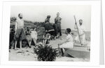 Small Group of Bathers on Beach by Anonymous