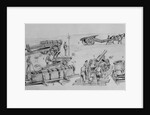 Soldiers Utilizing Different Types of Artillery on Field by Anonymous