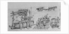 Soldiers Utilizing Different Types of Artillery on Field by Anonymous