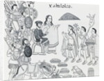 Elaborate Drawing Depicting Aztec Treaty Conference by Anonymous