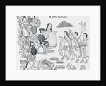 Elaborate Drawing Depicting Aztec Treaty Conference by Anonymous