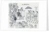 Elaborate Drawing Depicting Aztec Treaty Conference by Anonymous