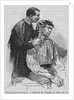 Engraving of a Man Taking Measurements of a Criminal's Ear by Anonymous