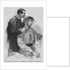 Engraving of a Man Taking Measurements of a Criminal's Ear by Anonymous