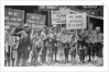Child Textile Workers Holding Protest Signs During Strike by Anonymous