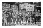 Child Textile Workers Holding Protest Signs During Strike by Anonymous
