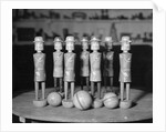 Antique Wooden Balls and Toy Soldiers by Anonymous