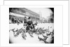 Woman Feeding Pigeons by Anonymous