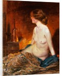 Nude Figure by Firelight by Guy Rose