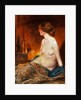 Nude Figure by Firelight by Guy Rose