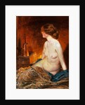 Nude Figure by Firelight by Guy Rose