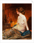 Nude Figure by Firelight by Guy Rose