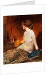Nude Figure by Firelight by Guy Rose