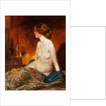 Nude Figure by Firelight by Guy Rose