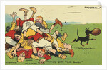 Postcard Cartoon of Rugby Match by Anonymous