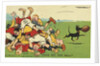 Postcard Cartoon of Rugby Match by Anonymous