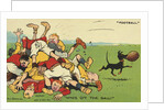 Postcard Cartoon of Rugby Match by Anonymous