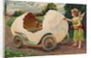 Postcard of Cherub Painting Easter Vehicle by Anonymous