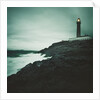 Lighthouse Beacon During a Storm by Anonymous