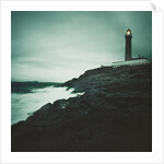 Lighthouse Beacon During a Storm by Anonymous