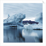 Icebergs Reflected in Water by Anonymous