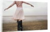 Woman Balancing on a Breakwater by Anonymous