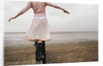 Woman Balancing on a Breakwater by Anonymous